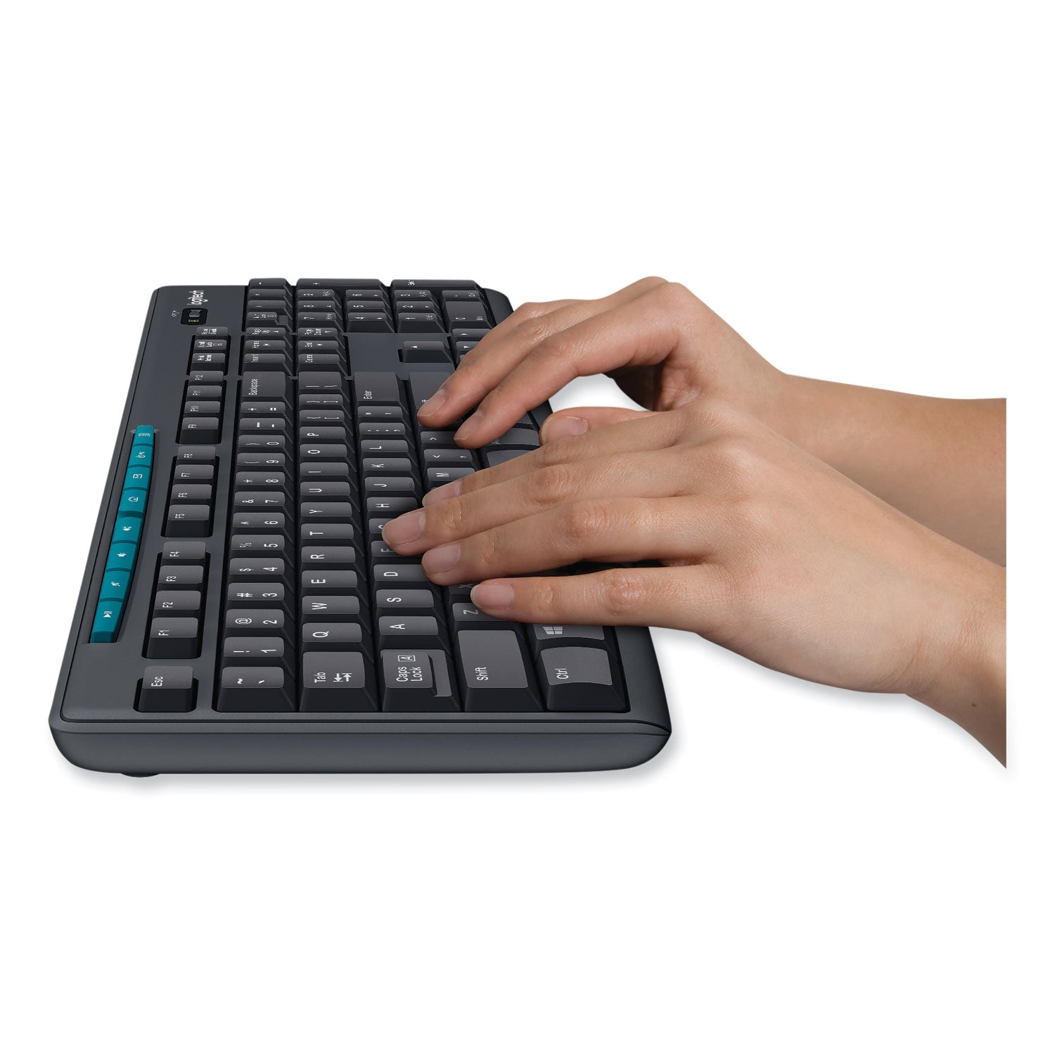K270 Wireless Keyboard, USB Unifying Receiver, Black - 
