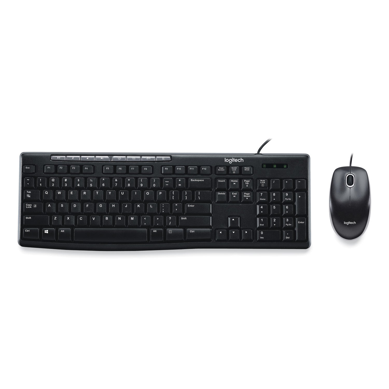 Wired Media Combo MK200, USB 2.0, Black - 