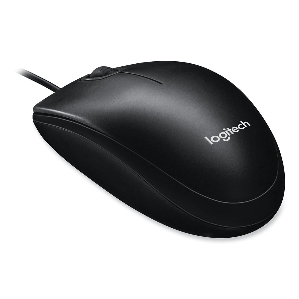 M100 Corded Optical Mouse, USB 2.0, Left/Right Hand Use, Black - 