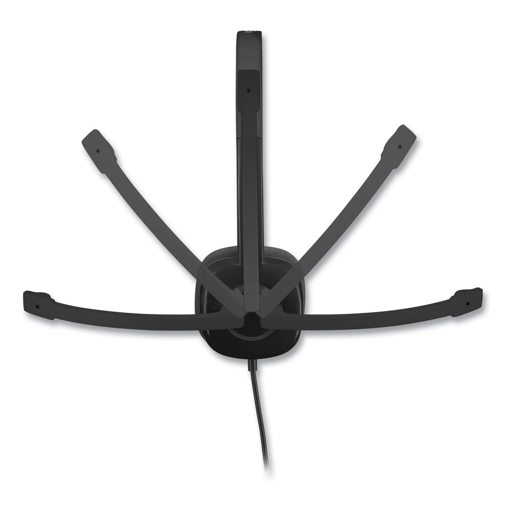 H151 Binaural Over The Head Headset, Black - 