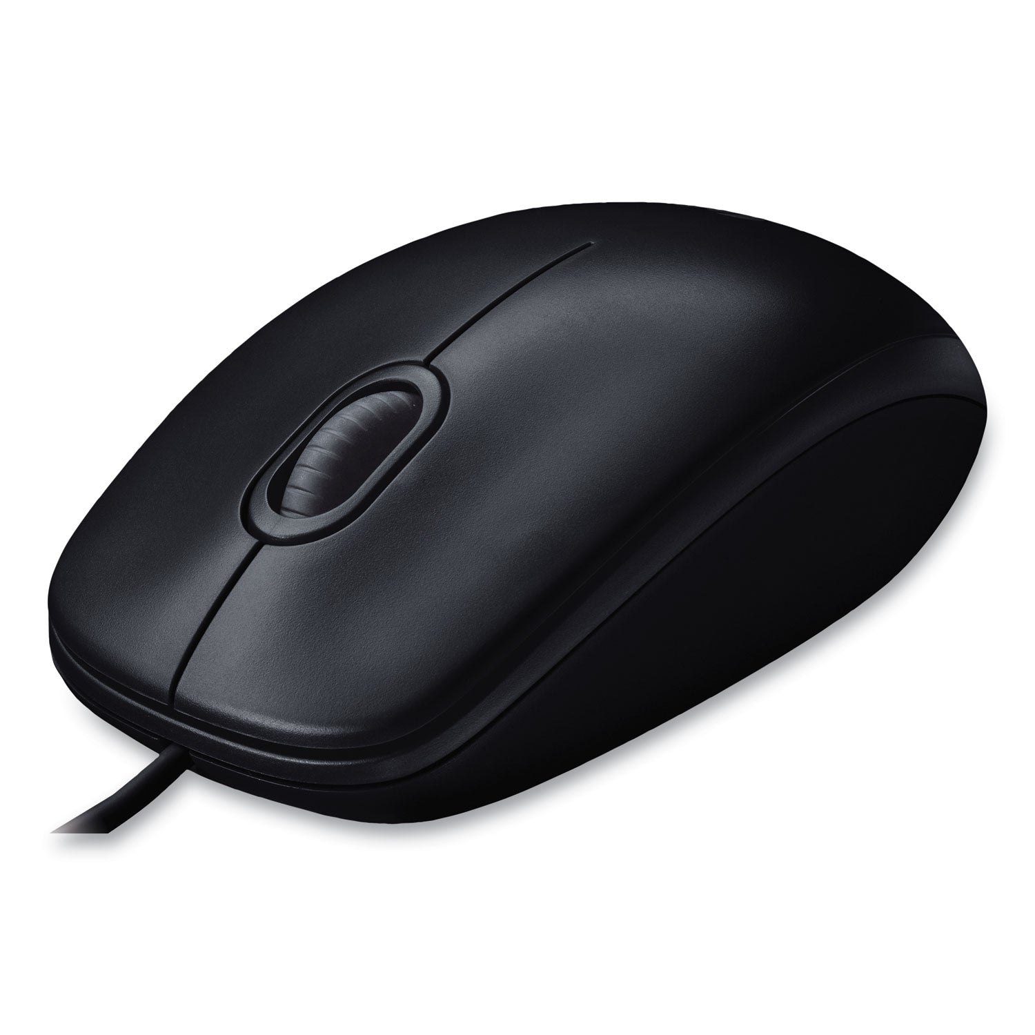 M100 Corded Optical Mouse, USB 2.0, Left/Right Hand Use, Black - 