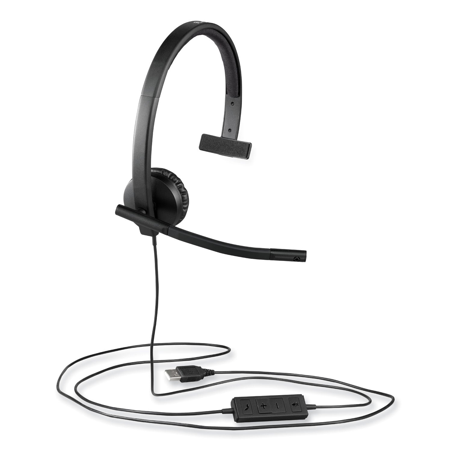 H570e Monaural Over The Head Wired Headset, Black - 