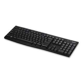 K270 Wireless Keyboard, USB Unifying Receiver, Black - 