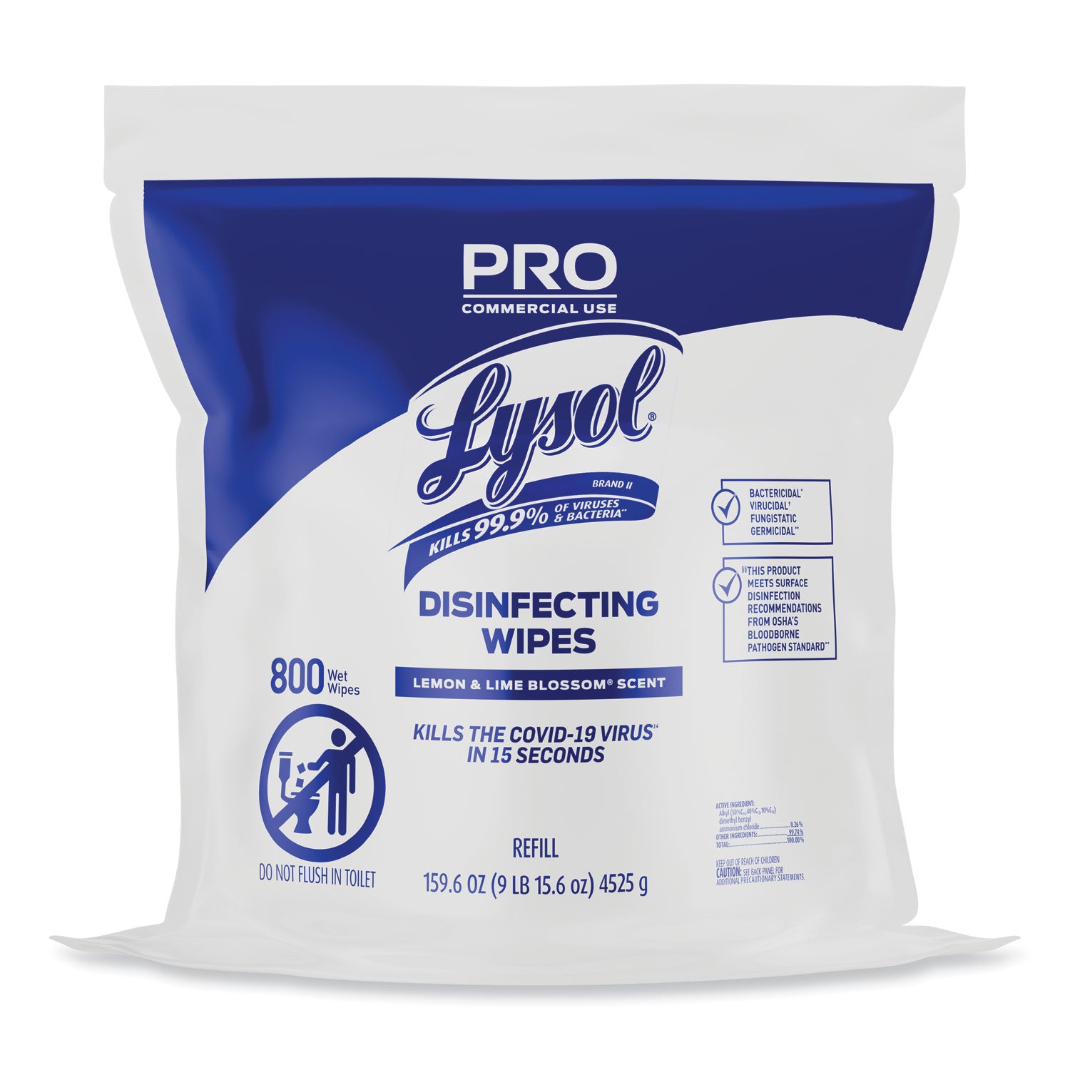 professional-disinfecting-wipe-bucket-refill-1-ply-6-x-8-lemon-and-lime-blossom-white-800-wipes-bag-2-refill-bags-ct_rac99857ct - 1