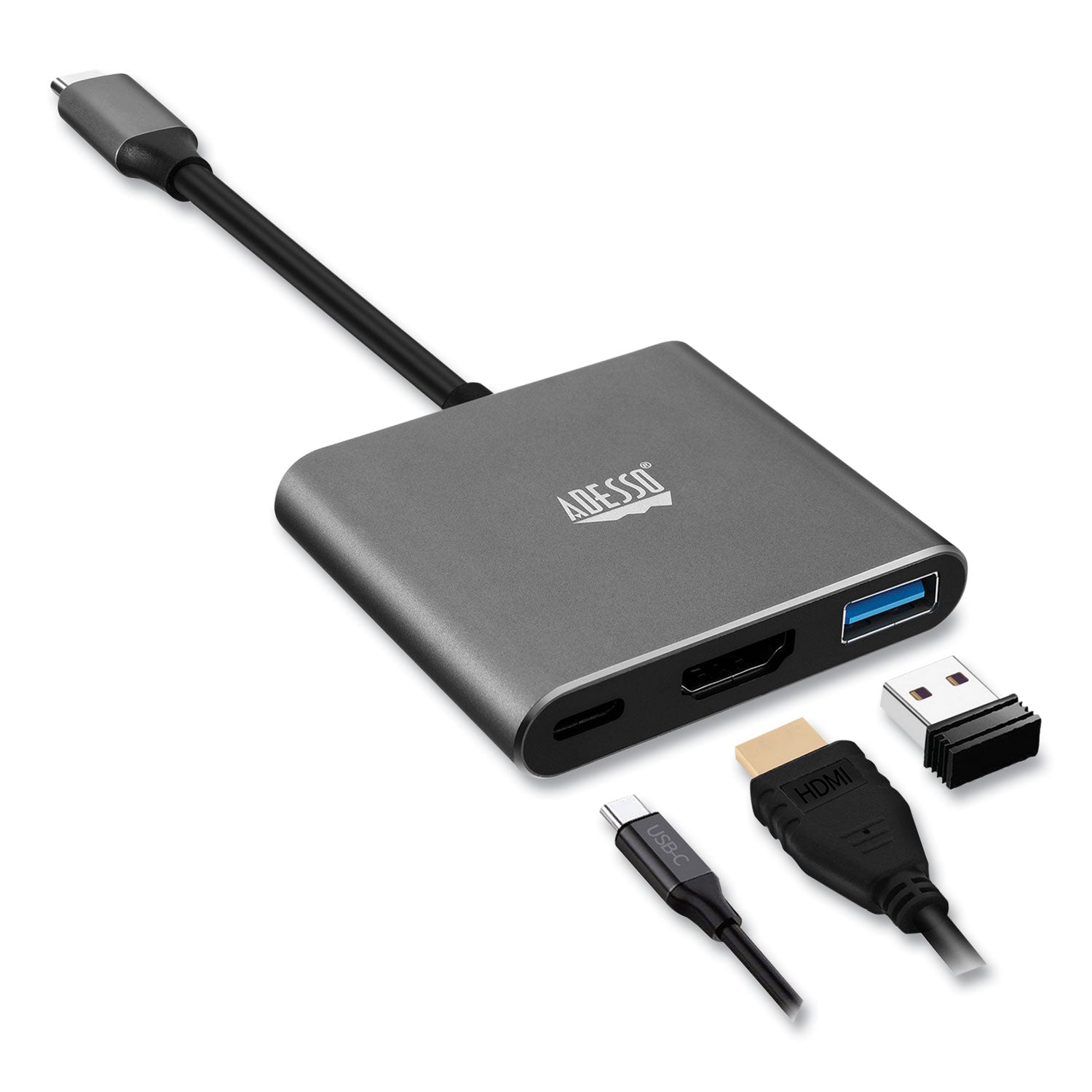 3-in-1-usb-c-multi-port-taa-compliant-docking-station-hdmi-usb-c-usb-3-a+pd-black-gray_adeauh4010 - 2