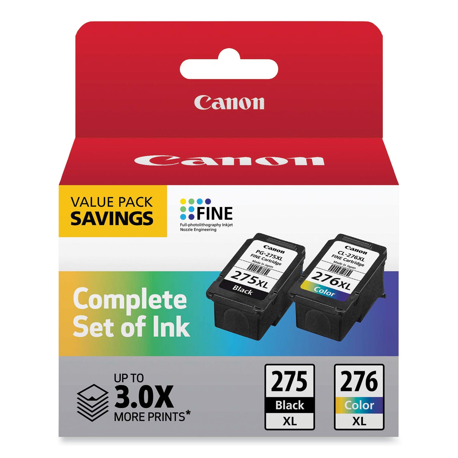 4981C008 (PG-275XL/CL-276XL) High-Yield Multipack Ink, Black/Tri-Color