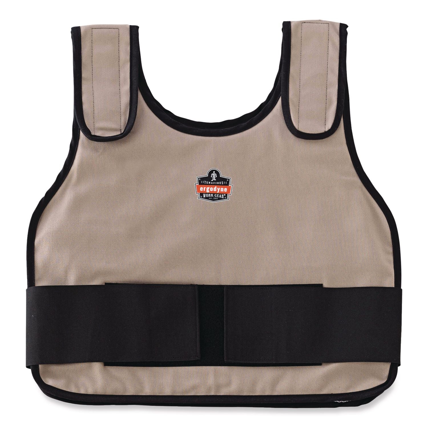 Chill-Its 6230 Standard Phase Change Cooling Vest with Packs, Cotton, Small/Medium, Khaki, Ships in 1-3 Business Days