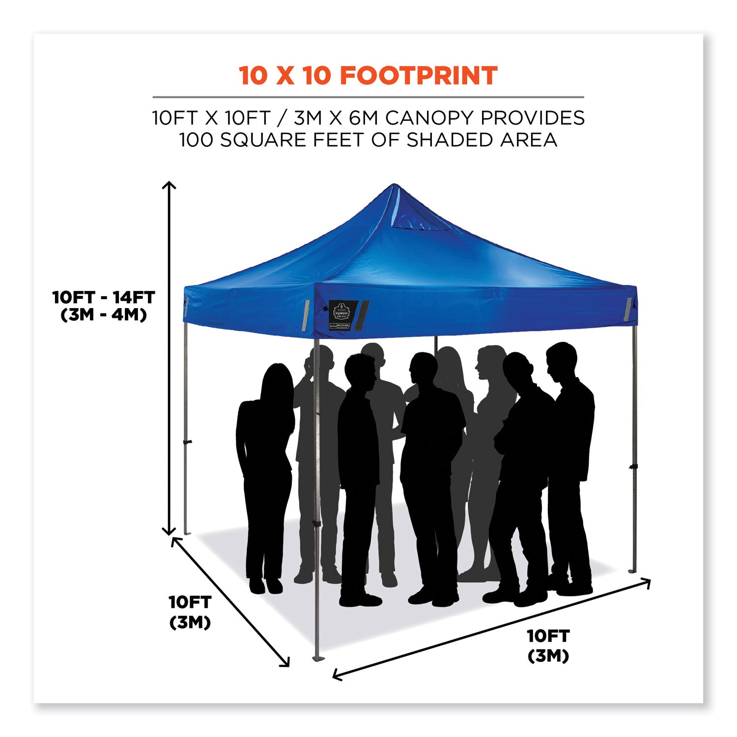 shax-6000-heavy-duty-pop-up-tent-single-skin-10-ft-x-10-ft-polyester-steel-blue-ships-in-1-3-business-days_ego12905 - 2