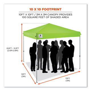 shax-6010-lightweight-pop-up-tent-single-skin-10-ft-x-10-ft-polyester-steel-lime-ships-in-1-3-business-days_ego12910 - 2