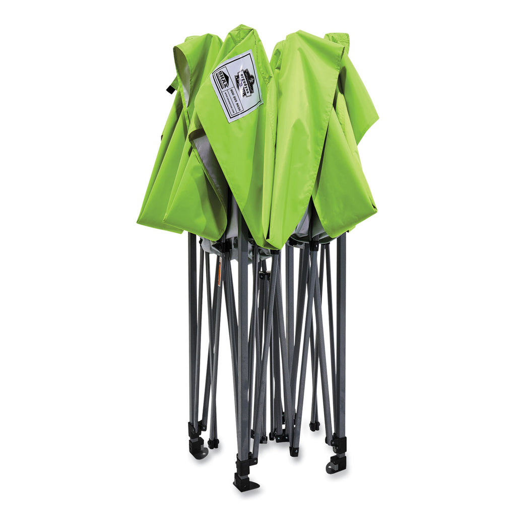 Shax 6010 Lightweight Pop-Up Tent, Single Skin, 10 ft x 10 ft, Polyester/Steel, Lime, Ships in 1-3 Business Days