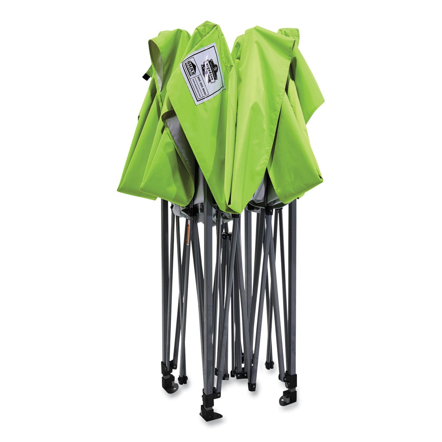 Shax 6010 Lightweight Pop-Up Tent, Single Skin, 10 ft x 10 ft, Polyester/Steel, Lime, Ships in 1-3 Business Days