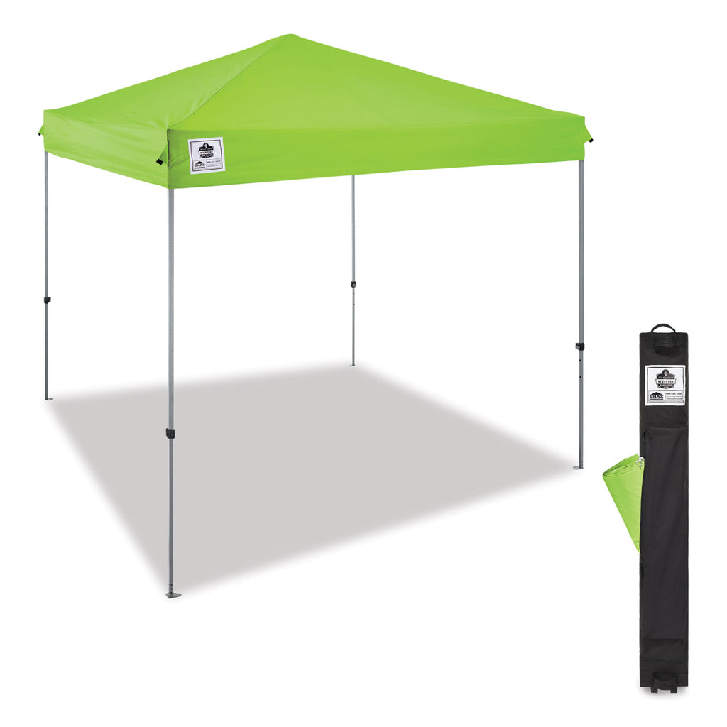 Shax 6010 Lightweight Pop-Up Tent, Single Skin, 10 ft x 10 ft, Polyester/Steel, Lime, Ships in 1-3 Business Days