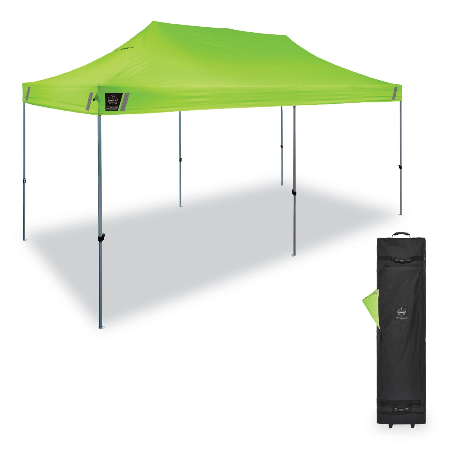 shax-6015-heavy-duty-pop-up-tent-single-skin-10-ft-x-20-ft-polyester-steel-lime-ships-in-1-3-business-days_ego12915 - 1