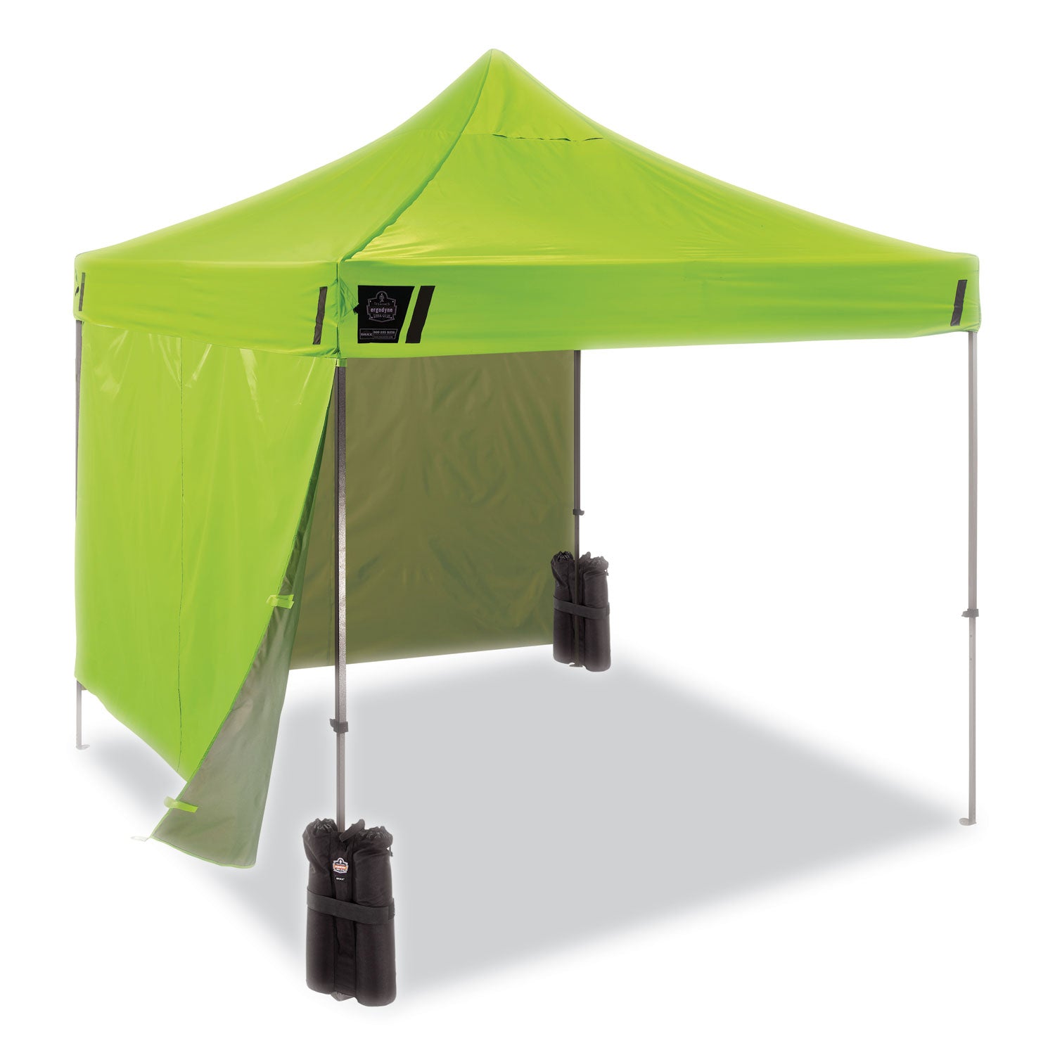 shax-6051-heavy-duty-pop-up-tent-kit-single-skin-10-ft-x-10-ft-polyester-steel-lime-ships-in-1-3-business-days_ego12951 - 1