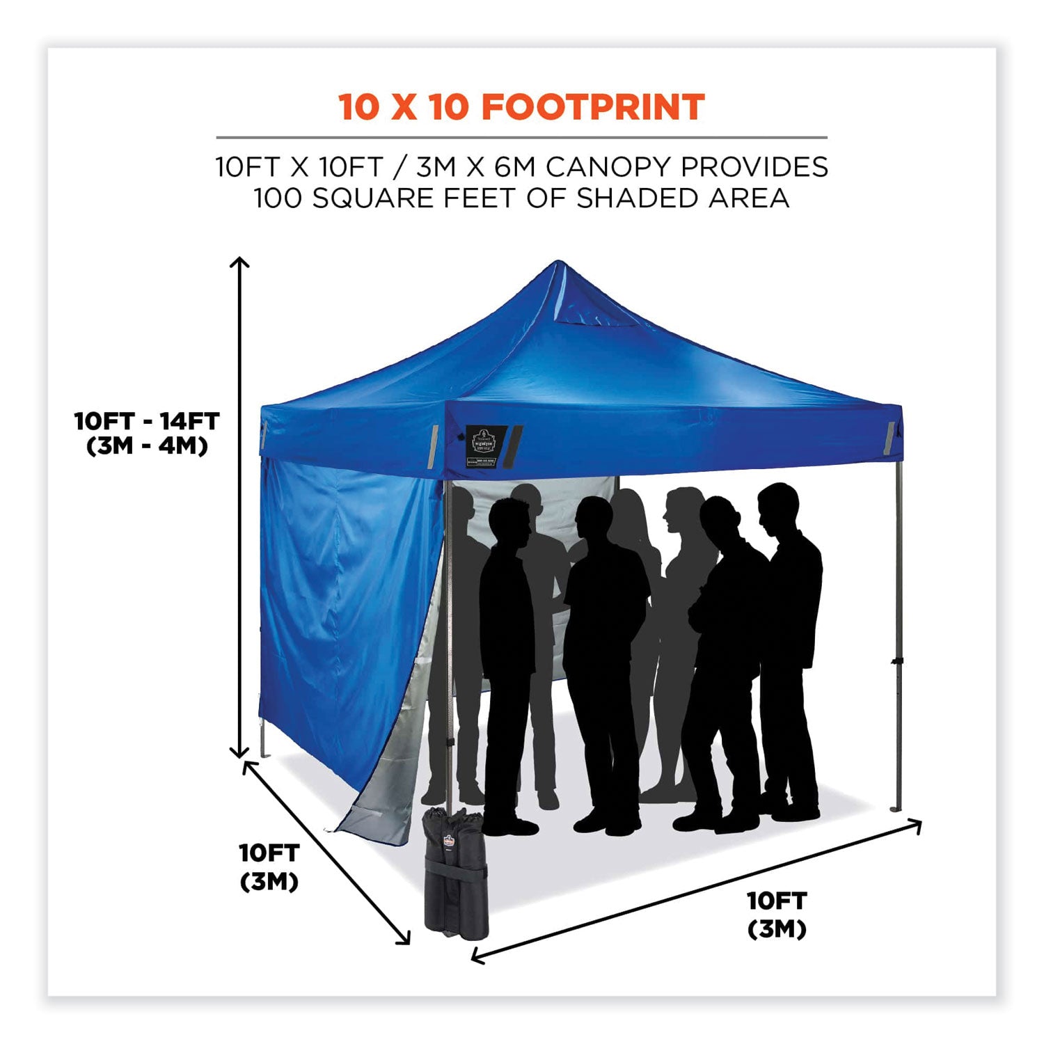 shax-6051-heavy-duty-pop-up-tent-kit-single-skin-10-ft-x-10-ft-polyester-steel-blue-ships-in-1-3-business-days_ego12952 - 2