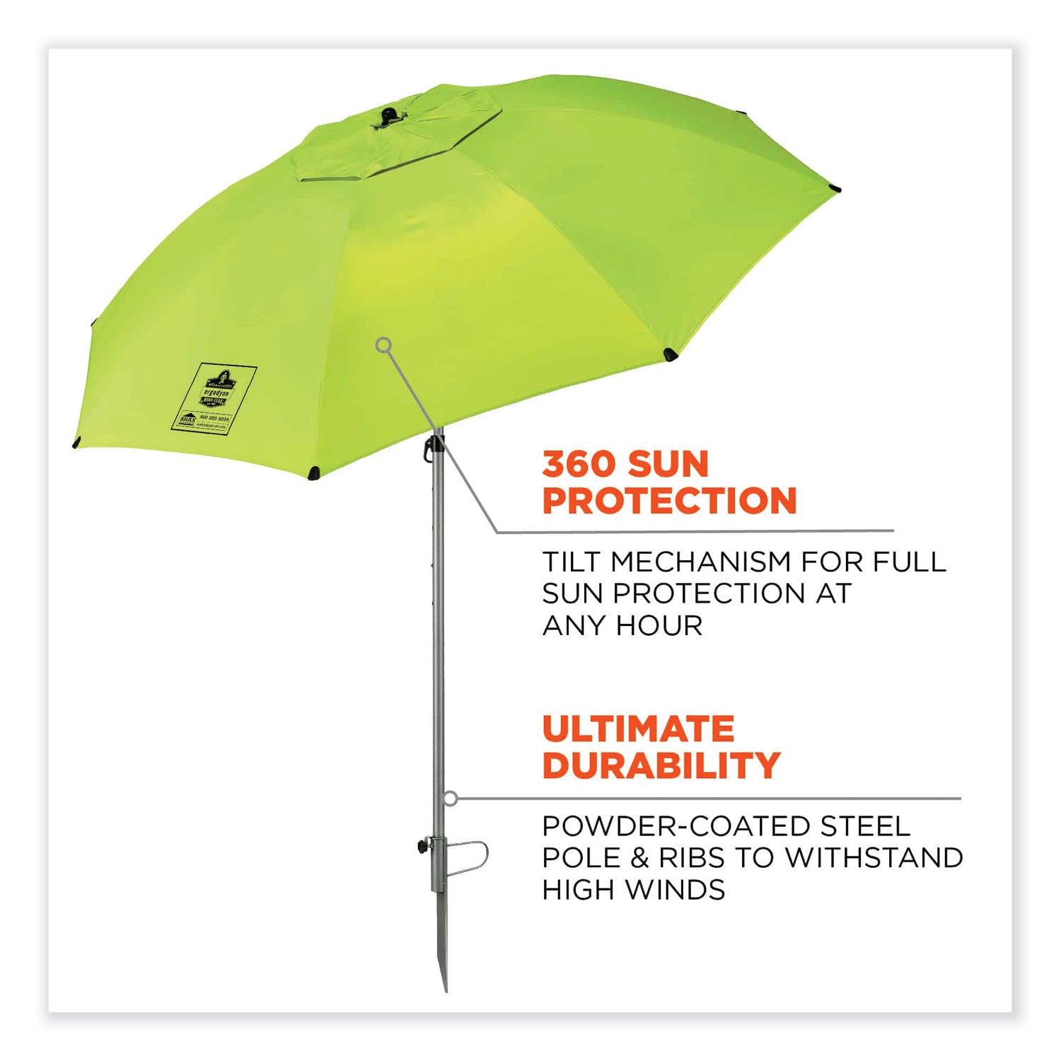 shax-6100-lightweight-work-umbrella-90-span-924-long-lime-canopy-ships-in-1-3-business-days_ego12967 - 4