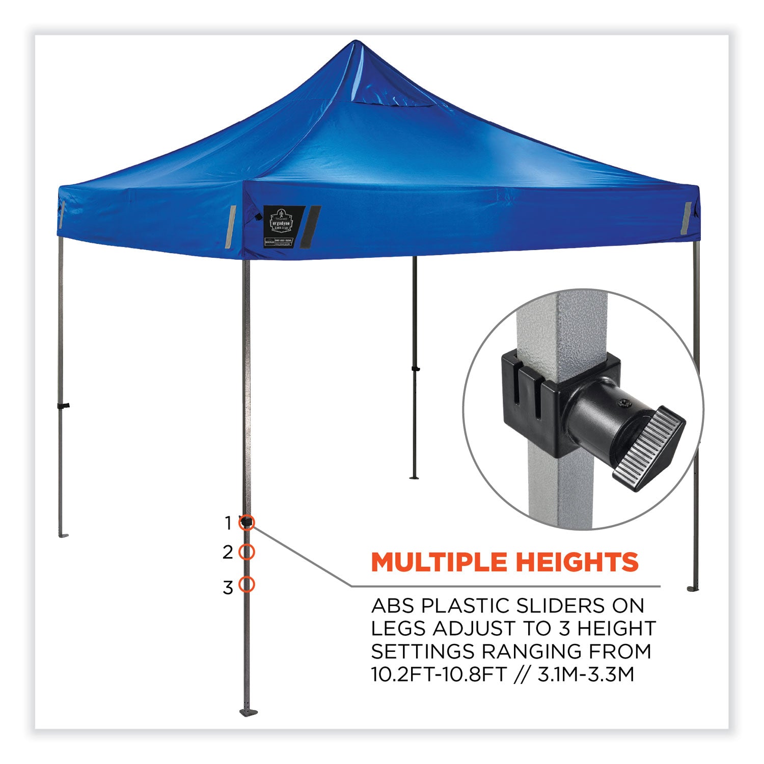 shax-6053-enclosed-pop-up-tent-kit-single-skin-10-ft-x-10-ft-polyester-steel-blue-ships-in-1-3-business-days_ego12977 - 6