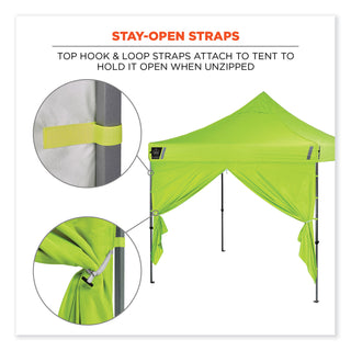 shax-6096-pop-up-tent-sidewall-with-zipper-single-skin-10-ft-x-10-ft-polyester-lime-ships-in-1-3-business-days_ego12978 - 3