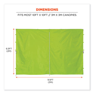 shax-6096-pop-up-tent-sidewall-with-zipper-single-skin-10-ft-x-10-ft-polyester-lime-ships-in-1-3-business-days_ego12978 - 4