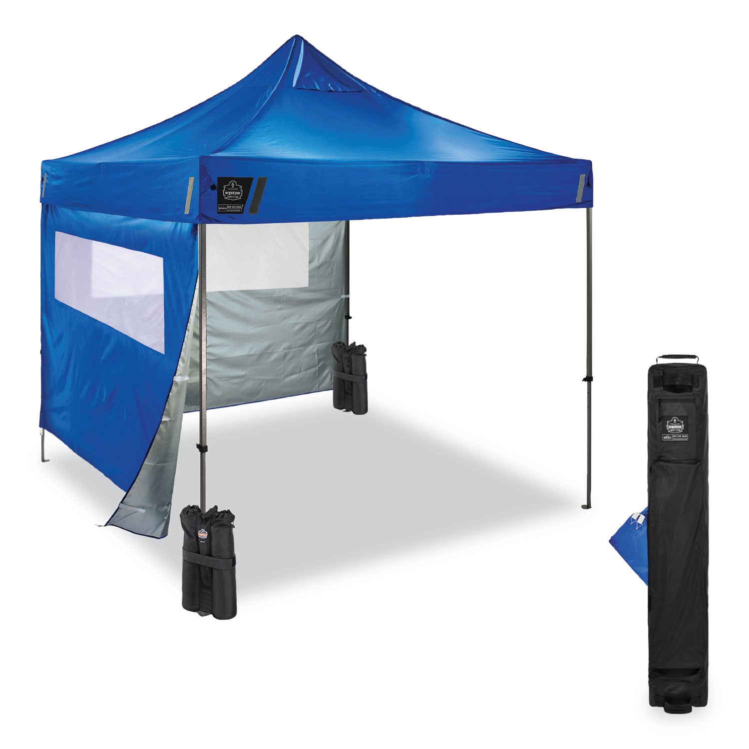 shax-6052-heavy-duty-tent-kit-+-mesh-windows-single-skin-10-ft-x-10-ft-polyester-steel-blue-ships-in-1-3-business-days_ego12982 - 1