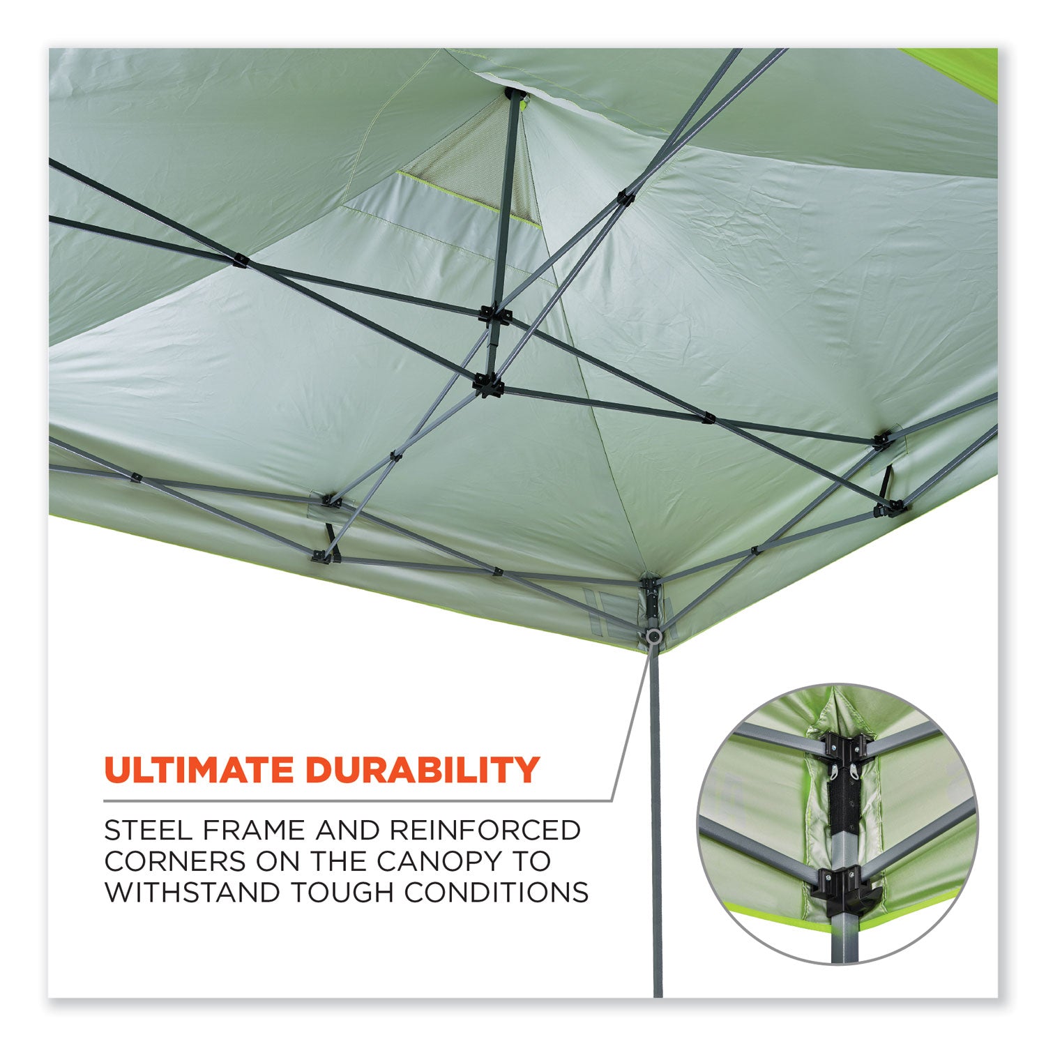 shax-6052-heavy-duty-tent-kit-+-mesh-windows-single-skin-10-ft-x-10-ft-polyester-steel-lime-ships-in-1-3-business-days_ego12983 - 3