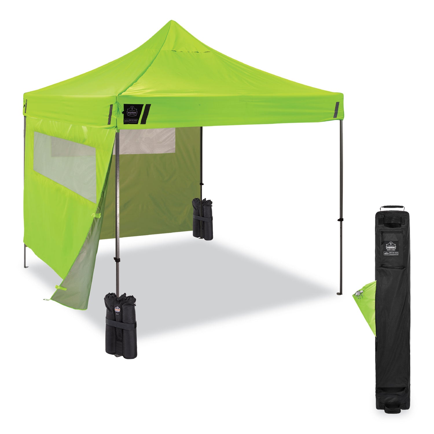 shax-6052-heavy-duty-tent-kit-+-mesh-windows-single-skin-10-ft-x-10-ft-polyester-steel-lime-ships-in-1-3-business-days_ego12983 - 1