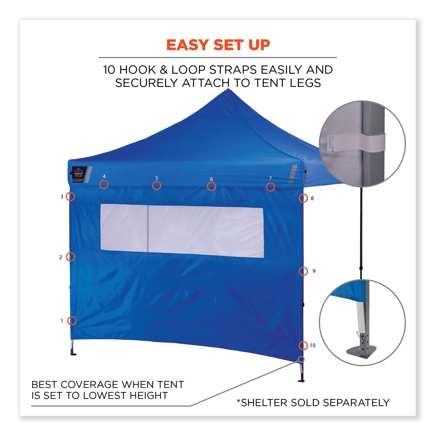 shax-6092-pop-up-tent-sidewall-with-mesh-window-single-skin-10-ft-x-10-ft-polyester-blue-ships-in-1-3-business-days_ego12987 - 4