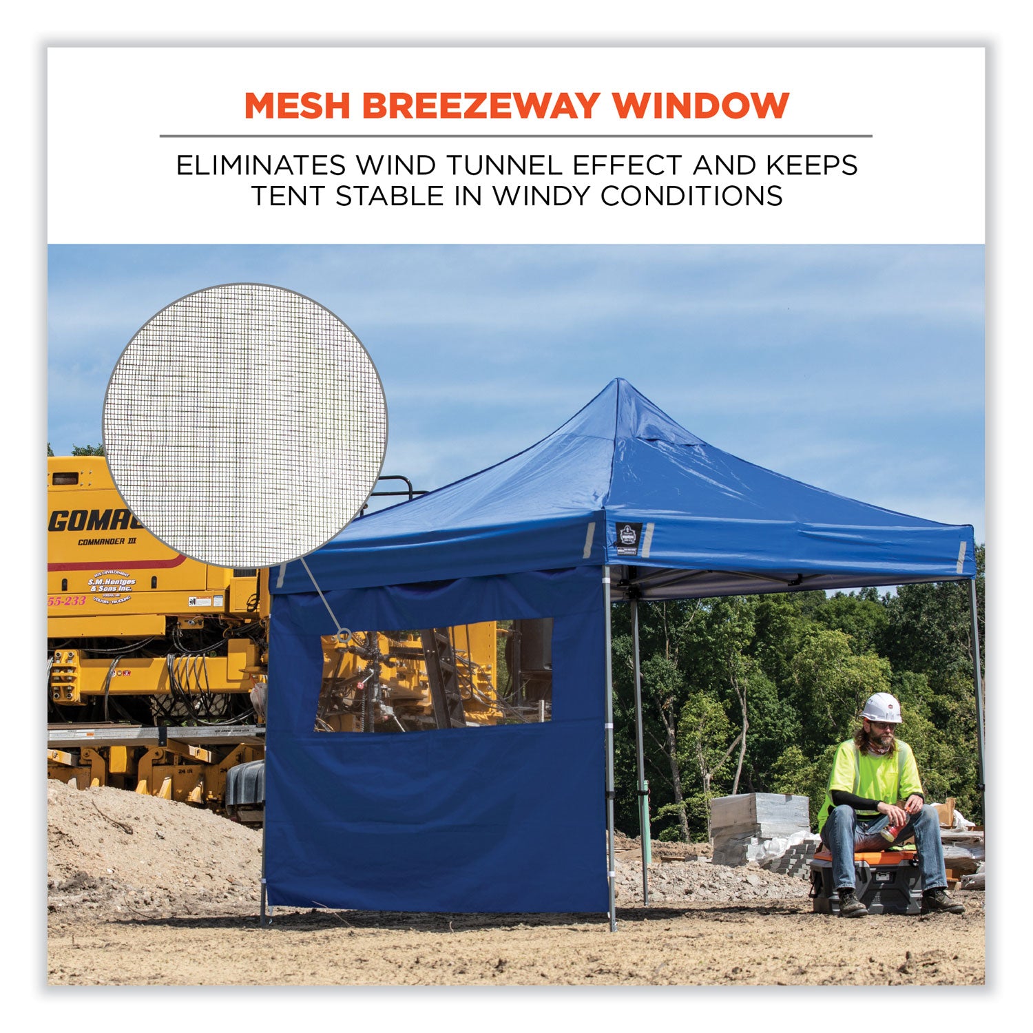 shax-6092-pop-up-tent-sidewall-with-mesh-window-single-skin-10-ft-x-10-ft-polyester-lime-ships-in-1-3-business-days_ego12989 - 2