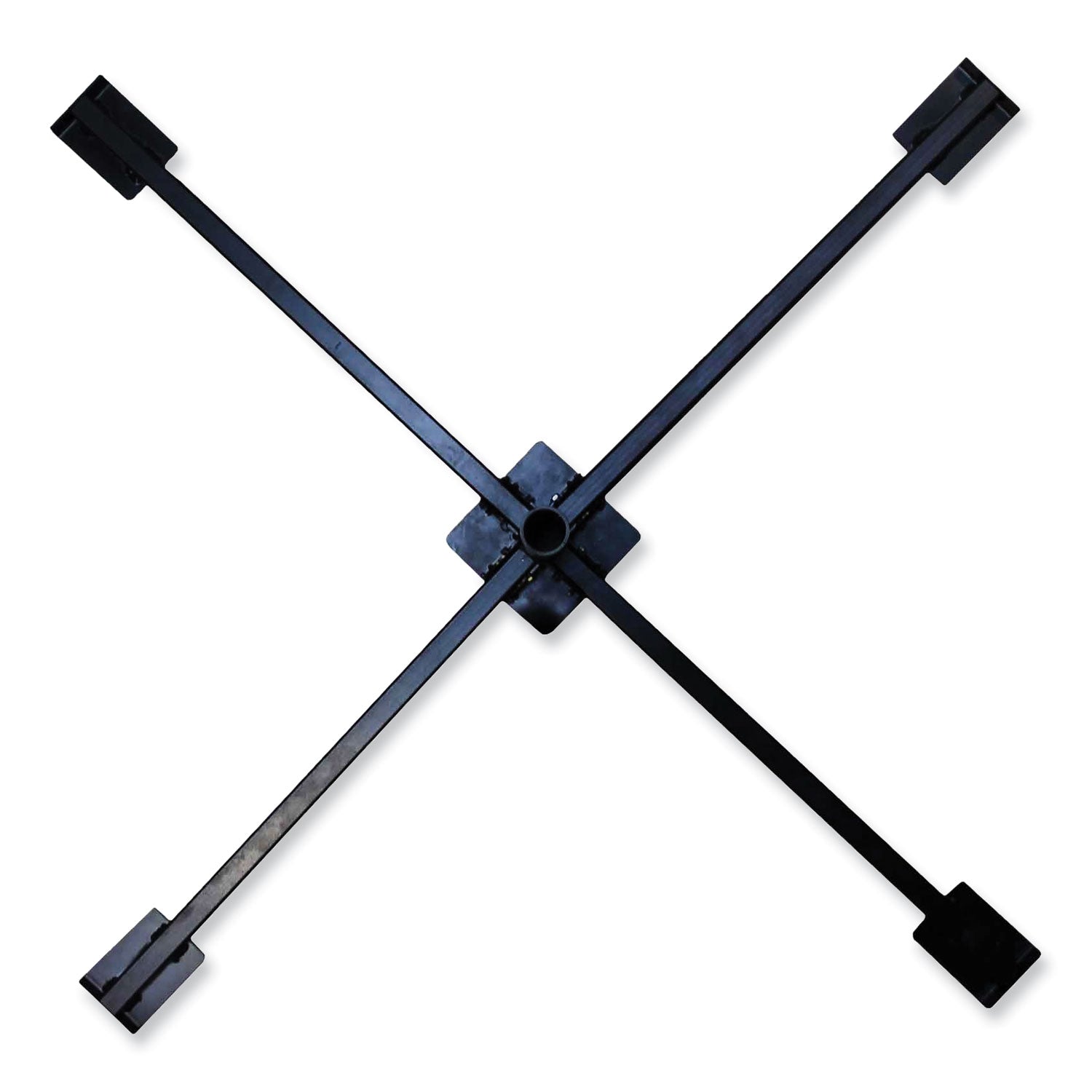 Shax 6190 Umbrella Stand, 1.65" Cylinder with Set Screw Clamp, Metal, 48 x 48 x 10, Black, Ships in 1-3 Business Days