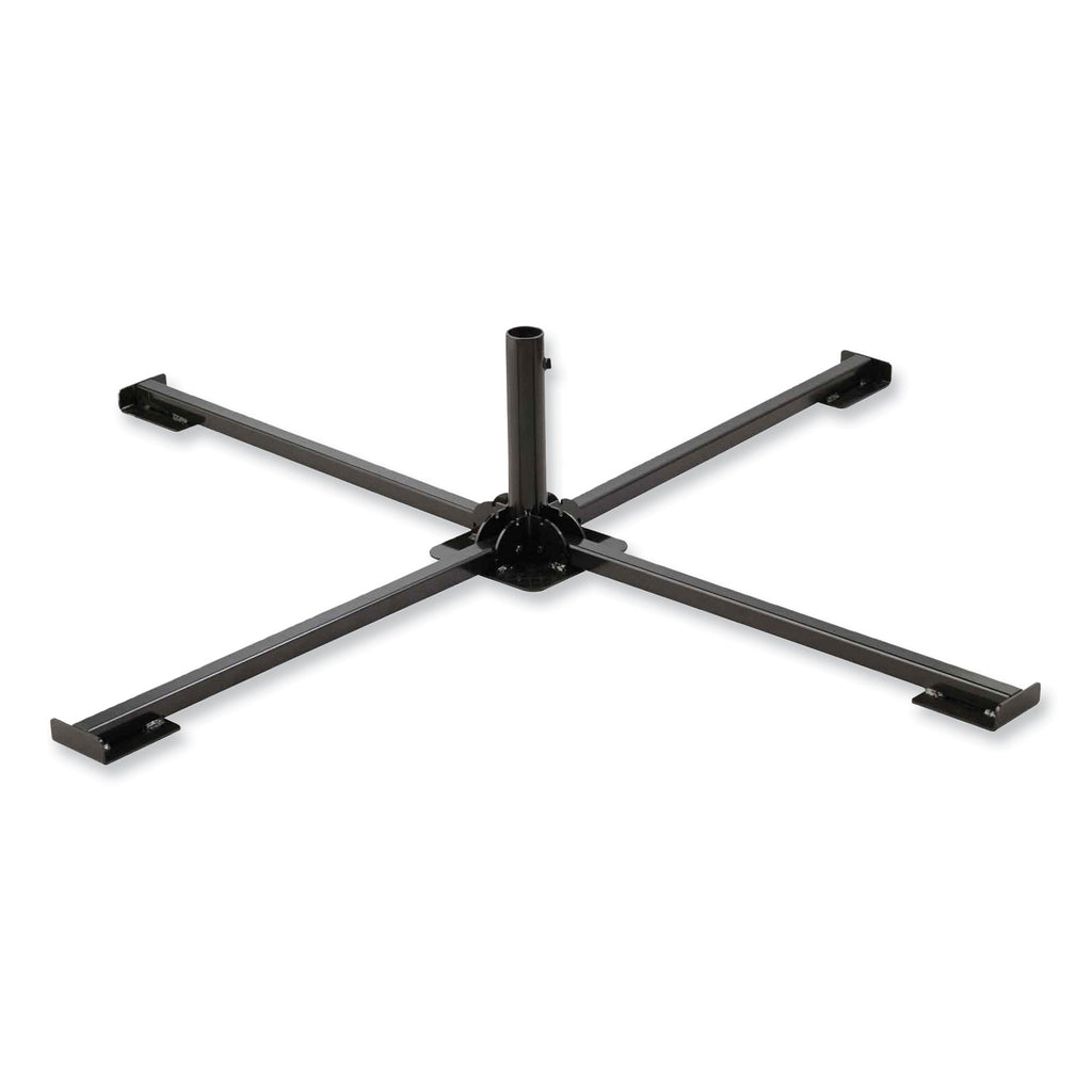 Shax 6190 Umbrella Stand, 1.65" Cylinder with Set Screw Clamp, Metal, 48 x 48 x 10, Black, Ships in 1-3 Business Days
