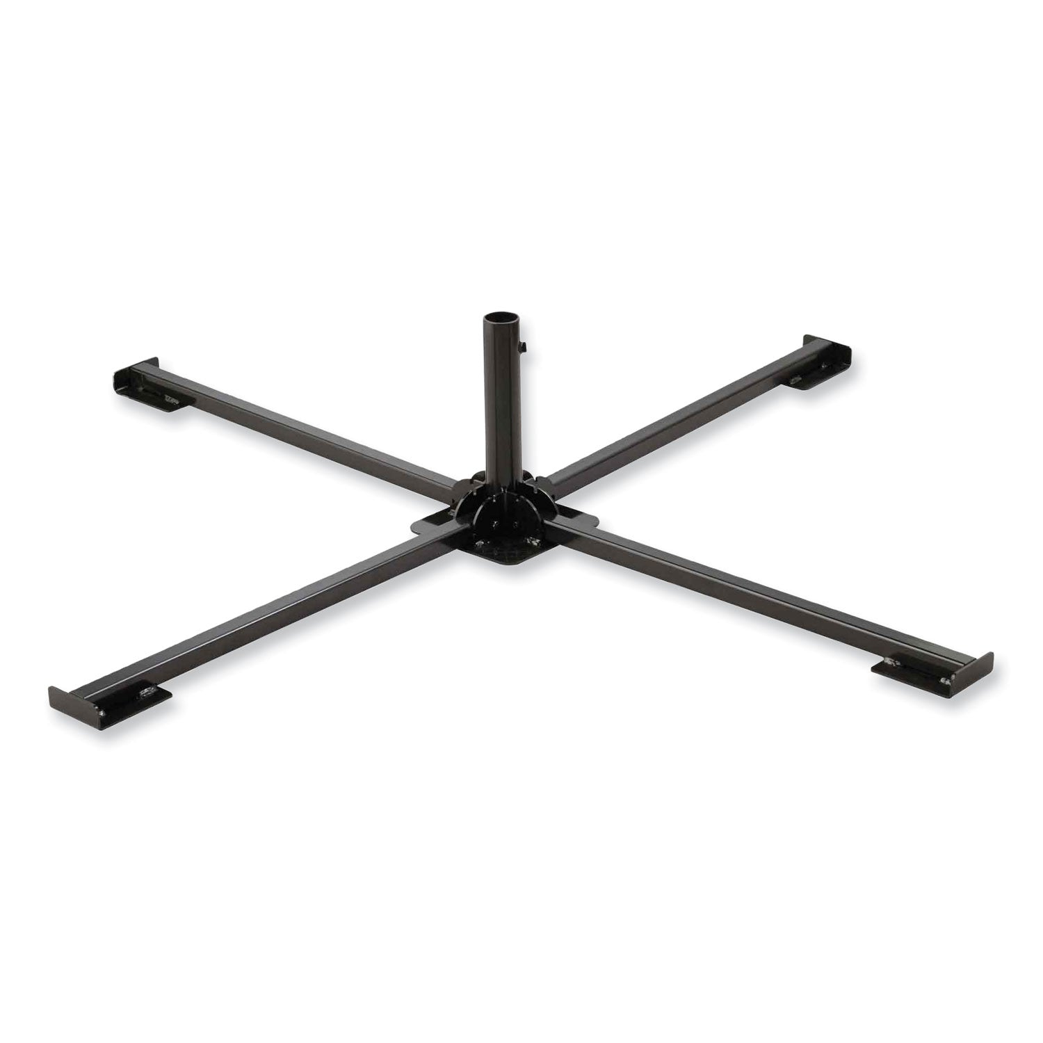 Shax 6190 Umbrella Stand, 1.65" Cylinder with Set Screw Clamp, Metal, 48 x 48 x 10, Black, Ships in 1-3 Business Days