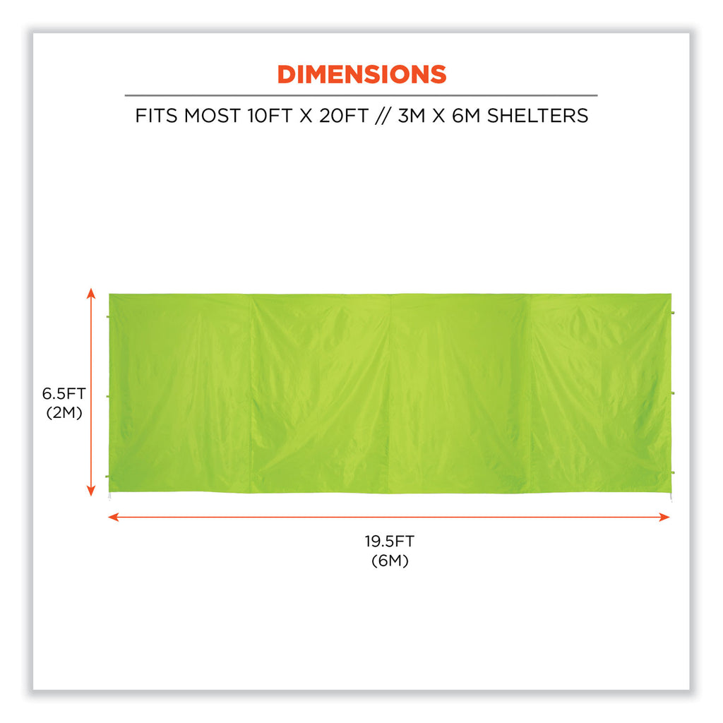 Shax 6097 Pop-Up Tent Sidewall, Single Skin, 10 ft x 10 ft, Polyester, Lime, Ships in 1-3 Business Days