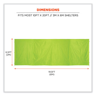 Shax 6097 Pop-Up Tent Sidewall, Single Skin, 10 ft x 10 ft, Polyester, Lime, Ships in 1-3 Business Days
