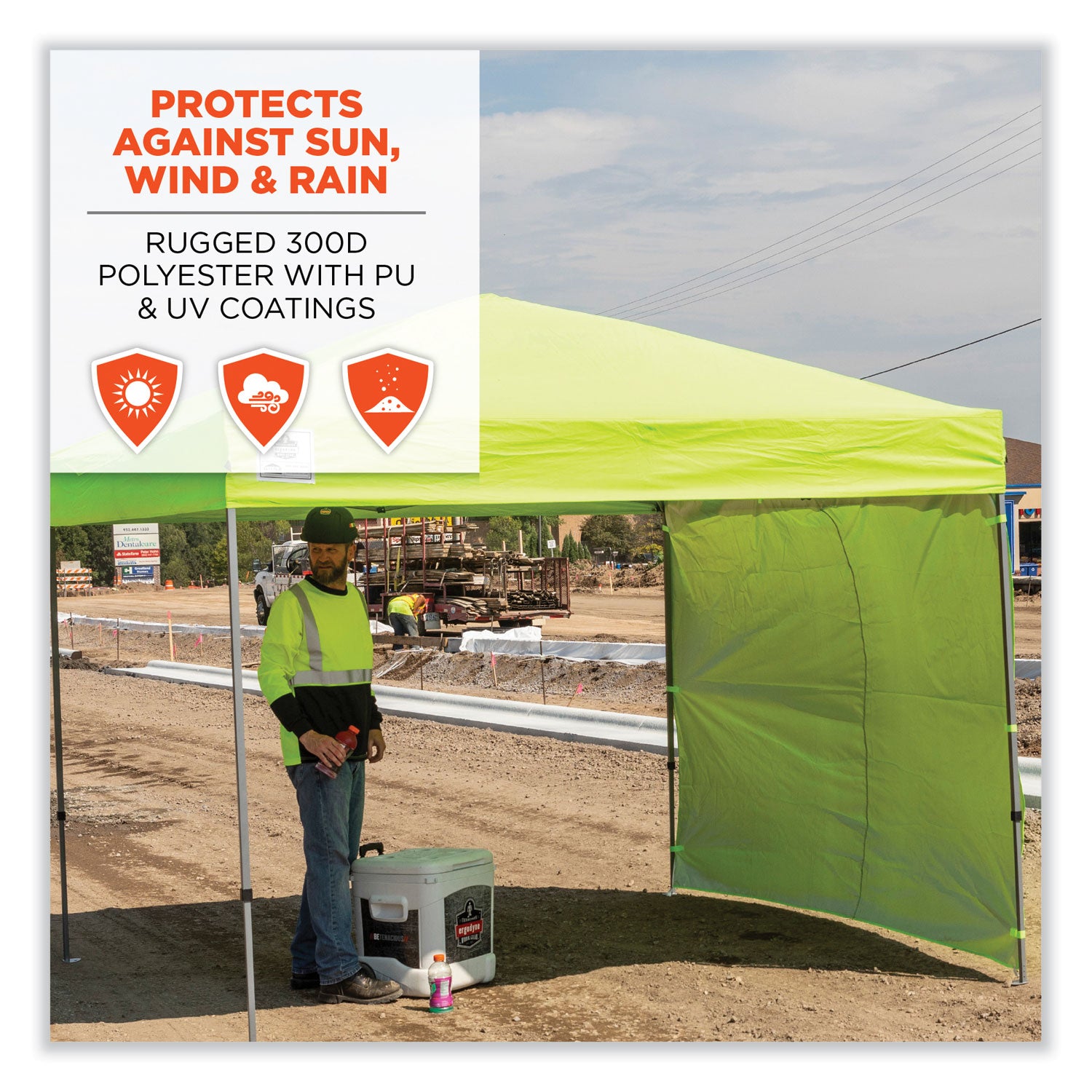 Shax 6098 Pop-Up Tent Sidewall, Single Skin, 10 ft x 10 ft, Polyester, Blue, Ships in 1-3 Business Days