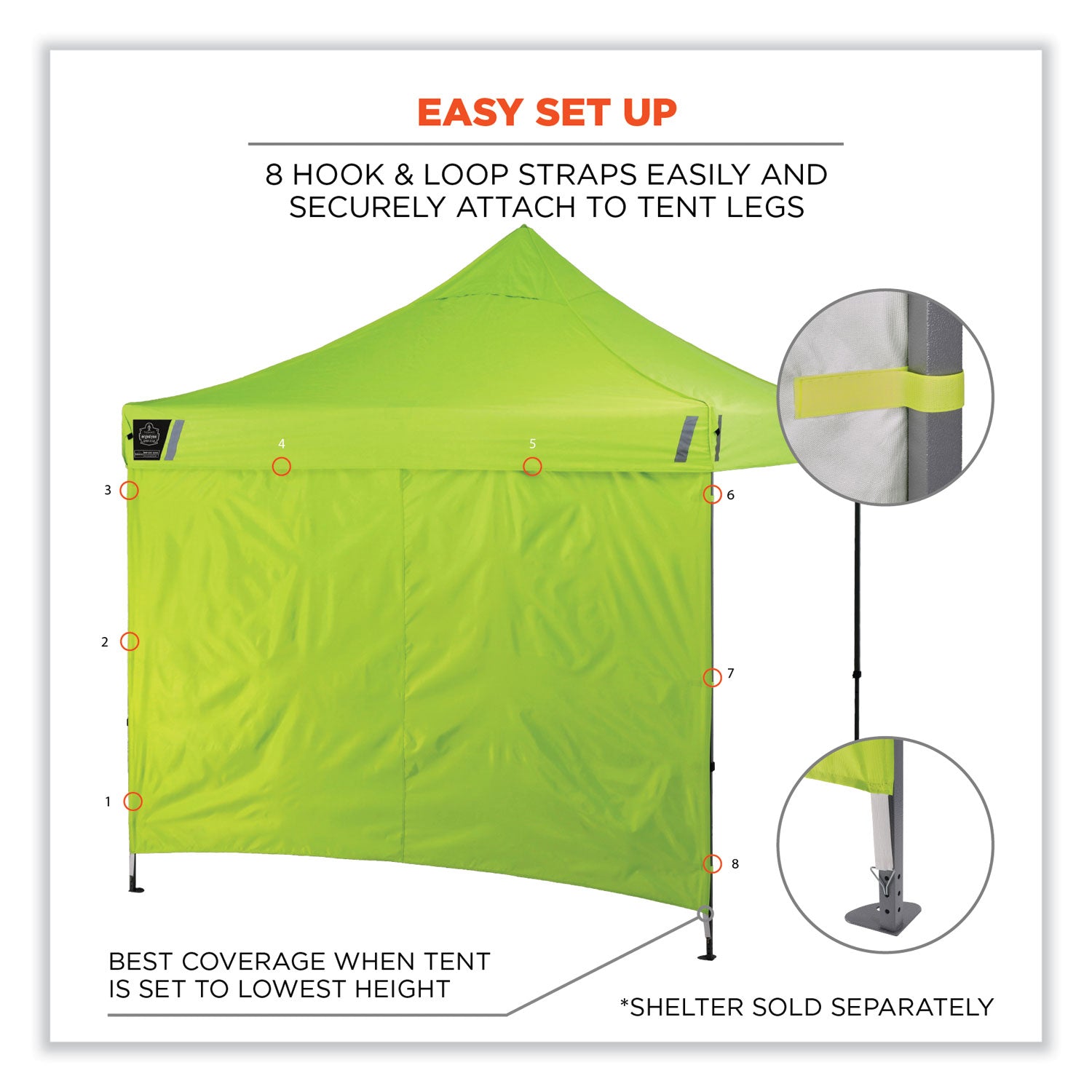 shax-6098-pop-up-tent-sidewall-single-skin-10-ft-x-10-ft-polyester-lime-ships-in-1-3-business-days_ego12998 - 4