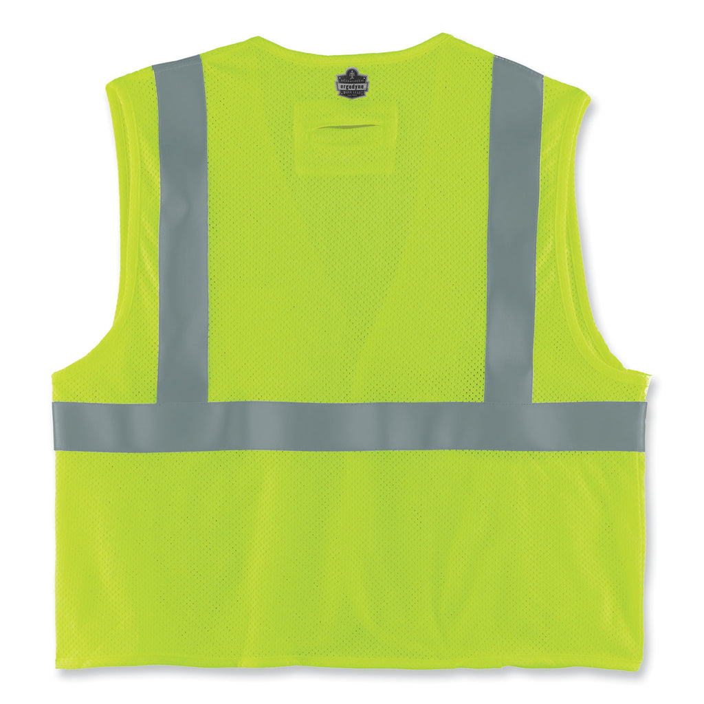 GloWear 8263FRHL Class 2 FR Safety Economy Hook and Loop Vest, Modacrylic Mesh/Cotton, S/M, Lime, Ships in 1-3 Business Days