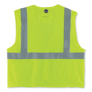 GloWear 8263FRHL Class 2 FR Safety Economy Hook and Loop Vest, Modacrylic Mesh/Cotton, L/XL Lime, Ships in 1-3 Business Days