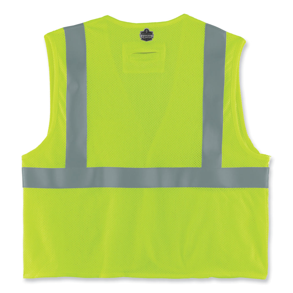 GloWear 8263FRHL Class 2 FR Safety Economy Hook/Loop Vest, Modacrylic Mesh/Cotton, 2XLa/3XL, Lime, Ships in 1-3 Business Days