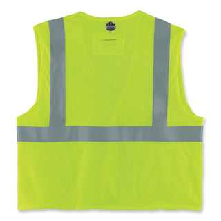 GloWear 8263FRHL Class 2 FR Safety Economy Hook/Loop Vest, Modacrylic Mesh/Cotton, 2XLa/3XL, Lime, Ships in 1-3 Business Days