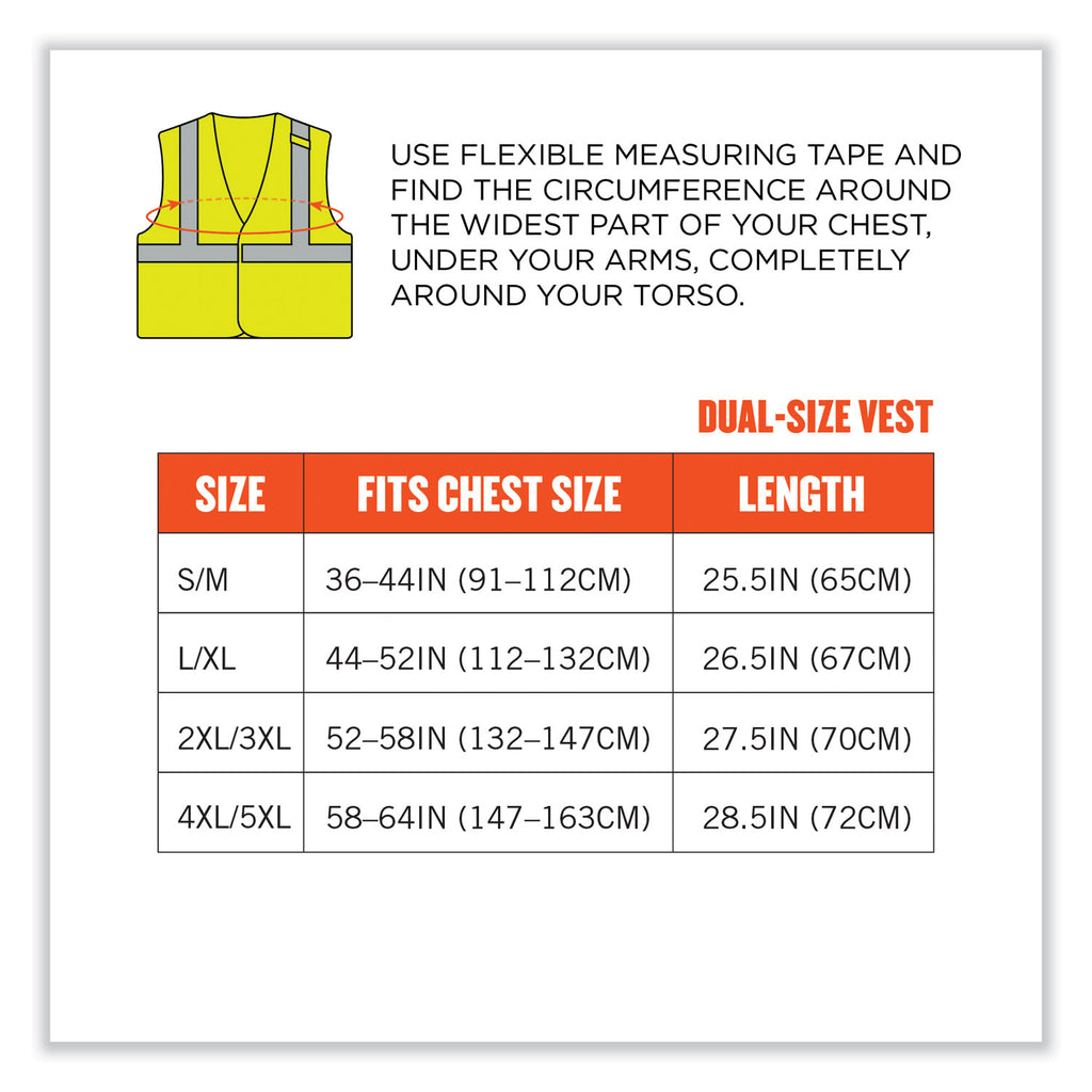 GloWear 8263FRHL Class 2 FR Safety Economy Hook/Loop Vest, Modacrylic Mesh/Cotton, 2XLa/3XL, Lime, Ships in 1-3 Business Days