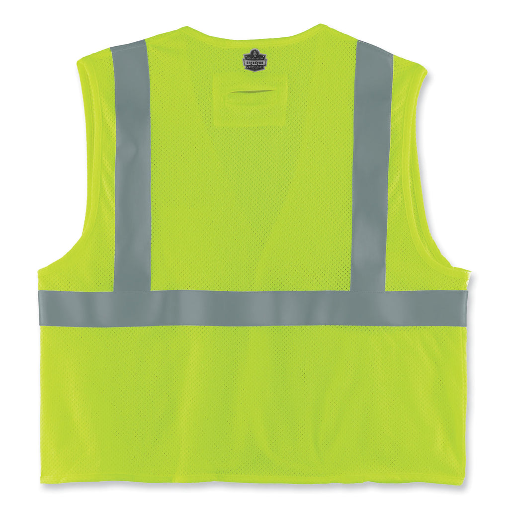 GloWear 8263FRHL Class 2 FR Safety Economy Hook/Loop Vest, Modacrylic Mesh/Cotton, 4XL/5XL, Lime, Ships in 1-3 Business Days