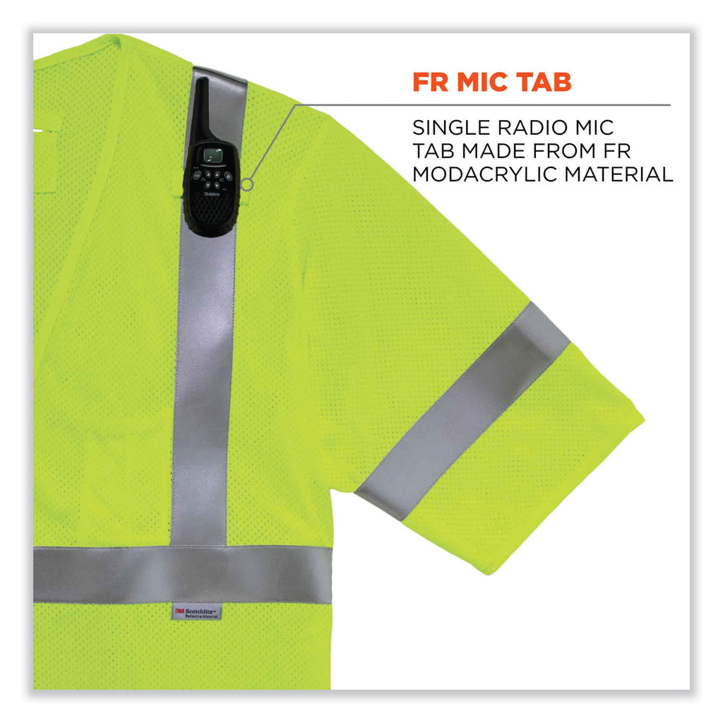 GloWear 8356FRHL Class 3 FR Hook and Loop Safety Vest with Sleeves, Modacrylic, Small/Med, Lime, Ships in 1-3 Business Days