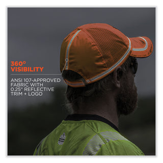 GloWear 8930 Hi-Vis Baseball Cap, Polyester, One Size Fits Most, Orange, Ships in 1-3 Business Days