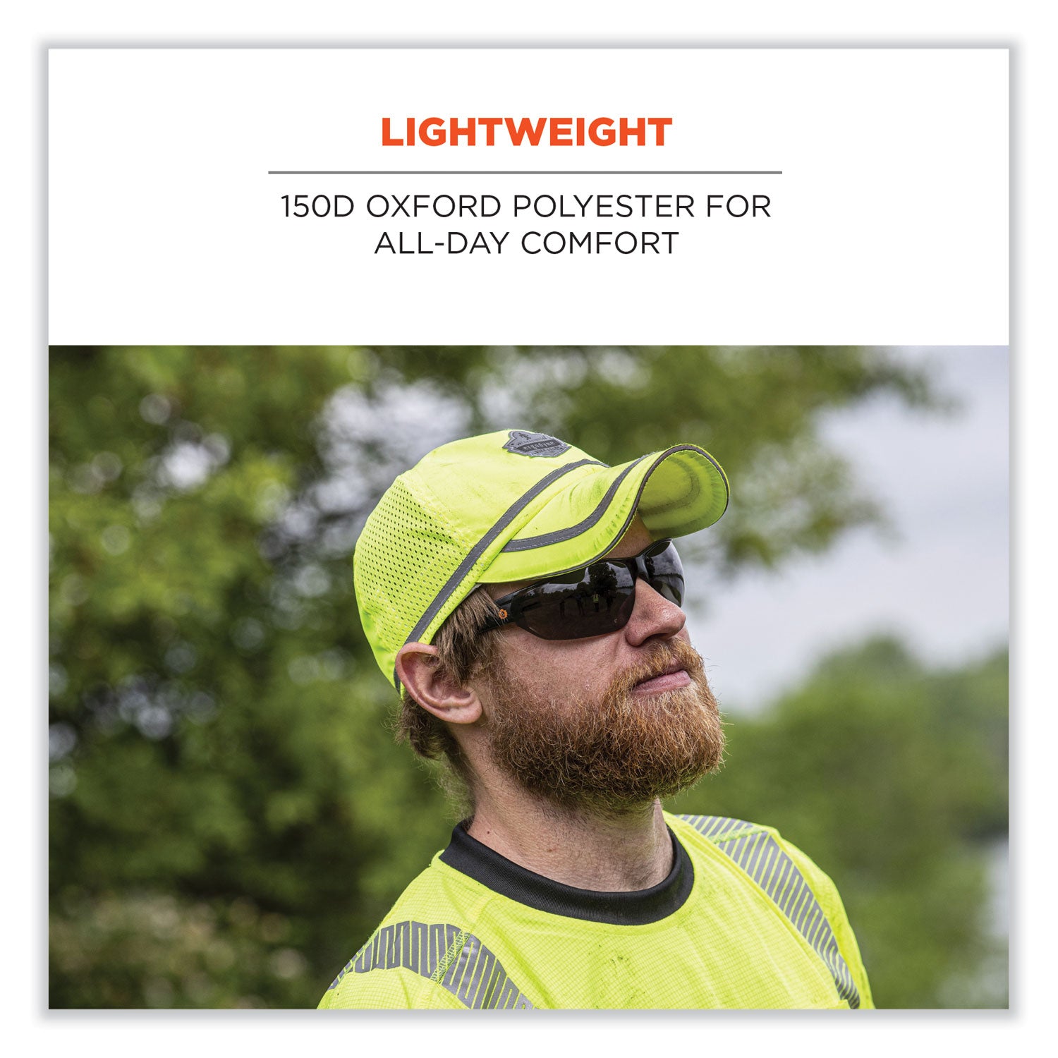 GloWear 8930 Hi-Vis Baseball Cap, Polyester, One Size Fits Most, Lime, Ships in 1-3 Business Days
