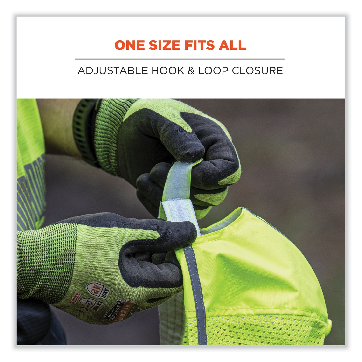 GloWear 8930 Hi-Vis Baseball Cap, Polyester, One Size Fits Most, Lime, Ships in 1-3 Business Days