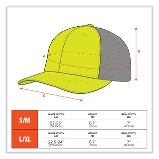 glowear-8931-reflective-stretch-fit-hat-cotton-polyester-small-medium-hi-vis-lime-ships-in-1-3-business-days_ego23241 - 5