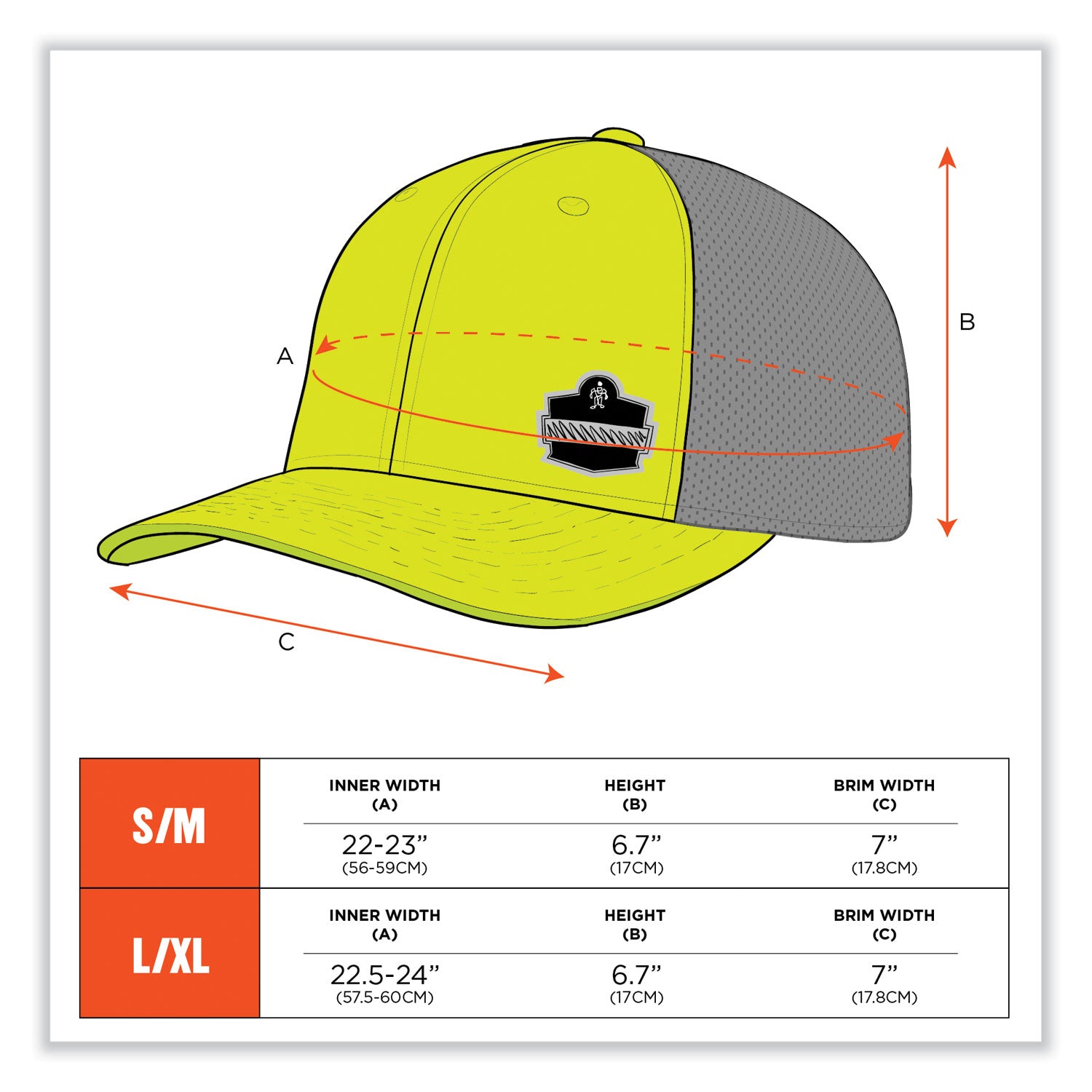 glowear-8931-reflective-stretch-fit-hat-cotton-polyester-ergodyne-logo-large-xl-hi-vis-lime-ships-in-1-3-business-days_ego23242 - 5