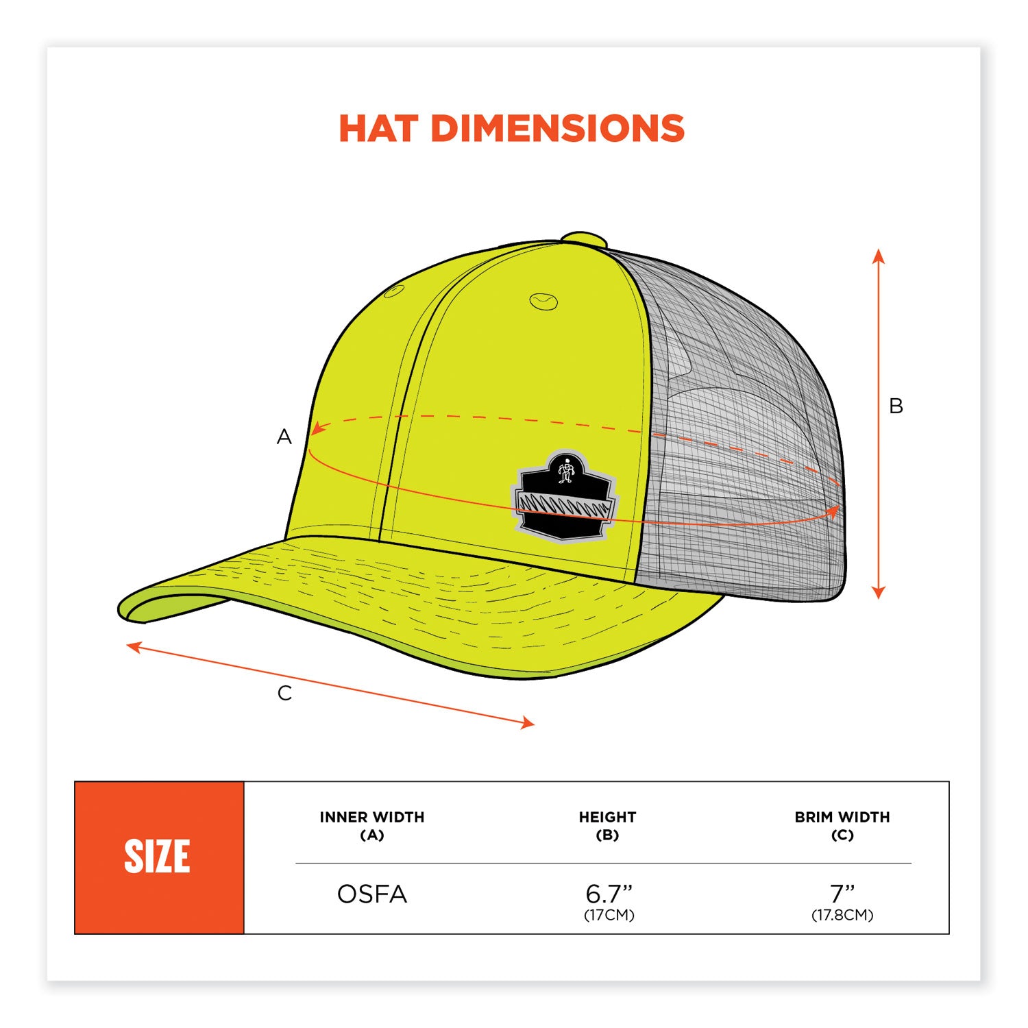 glowear-8933-reflective-snapback-hat-cotton-polyester-ergodyne-logo-one-size-hi-vis-lime-ships-in-1-3-business-days_ego23244 - 6