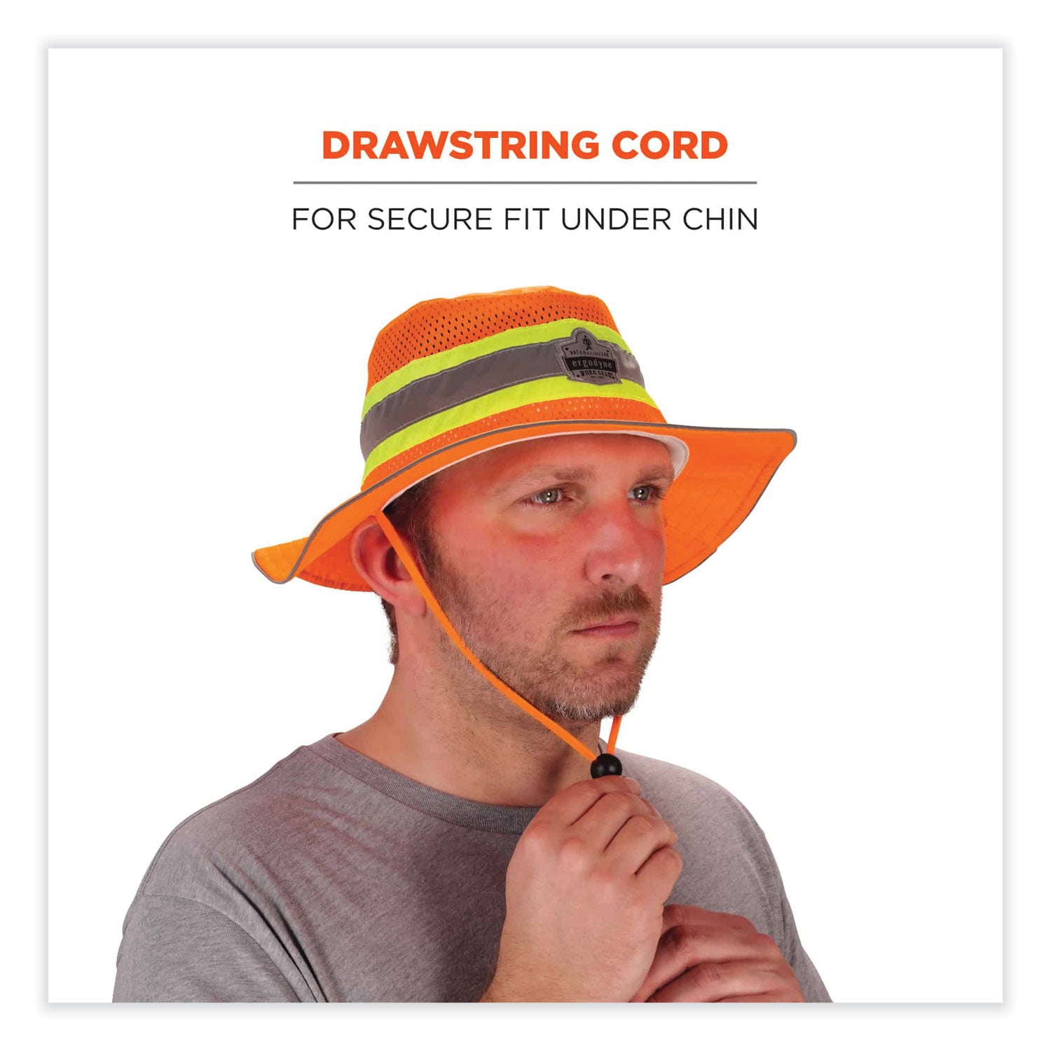 GloWear 8935 Hi-Vis Ranger Sun Hat, Polyester, Small/Medium, Orange, Ships in 1-3 Business Days