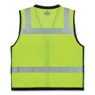 GloWear 8253HDZ Class 2 Heavy-Duty Mesh Surveyors Vest, Polyester, Small/Medium, Lime, Ships in 1-3 Business Days